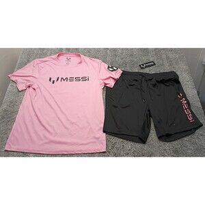 New Messi Collection Soccer Jersey Shirt and Shorts Mens Large Short Sleeve